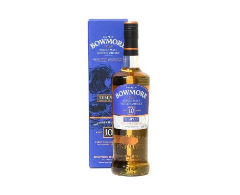 Bowmore Tempest 10 Year Old Islay Single Malt Scotch Whisky, small batch release No.V, first fill bourbon cask, 55.9% vol 700