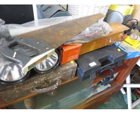 ELECTRIC HAMMER DRILL, SOLDERING IRON, TORCHES AND OTHER HAND TOOLS.