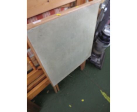 FOLDING WOODEN CARD TABLE.