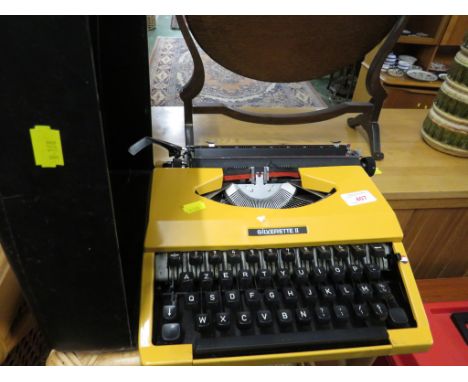 SILVERET TWO TYPEWRITER IN PLASTIC CARRY CASE.