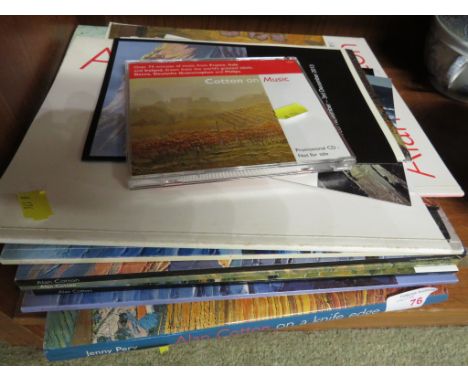 SMALL SELECTION OF ALAN COTTON ART EXHIBITION  BROCHURES, BOOK TITLED ON A KNIFE EDGE, AND OTHER ALAN COTTON PROMOTIONAL ITEM