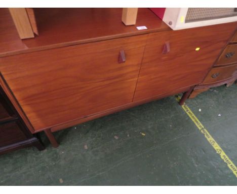 VINTAGE MACKINTOSH TEAK SIDE BOARD WITH TWO CUPBOARD DOORS (AF) .