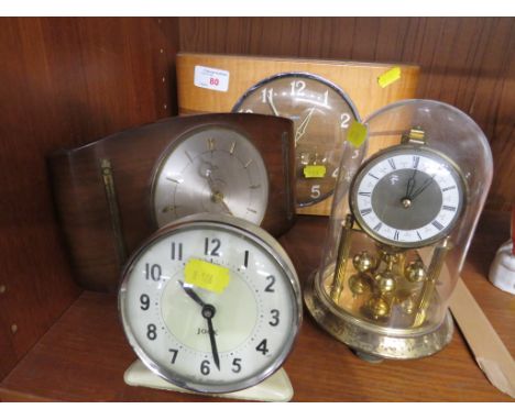 SELECTION OF VINTAGE MANTEL CLOCKS INCLUDING METAMEC.