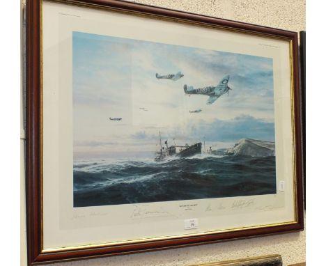 After Robert Taylor 'Return of The Few', a limited edition coloured print signed by the artist, Johnnie Johnstone, Peter Town