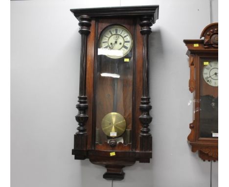 Vienna style pendulum wall clock, 96 cm long