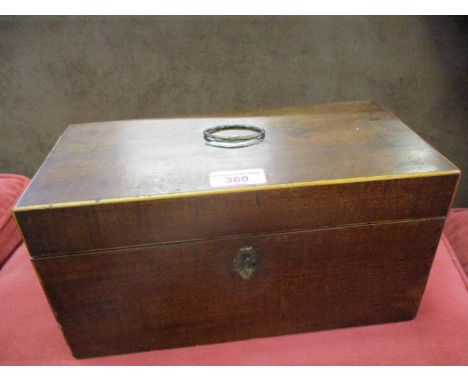 A Georgian mahogany tea caddy 