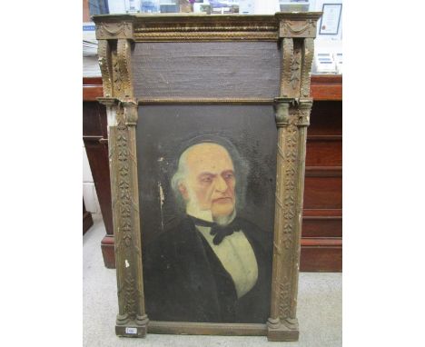 A Victorian oil on board portrait of a gentleman 29" x 17 2/8" in a Victorian gilt frame 