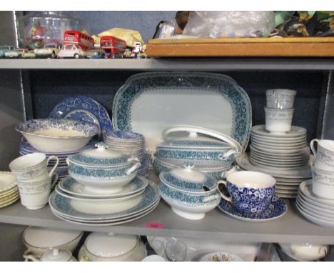 Blue and white Ironstone 'River Scene' tableware, Japanese 'Diane' bone china and other ceramics 