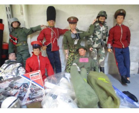 A collection of Action Man figures circa 1964, along with others 