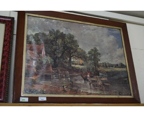 AFTER CONSTABLE, OLEOGRAPH PRINT 'THE HAYWAIN', FRAMED AND GLAZED, 73CM WIDE