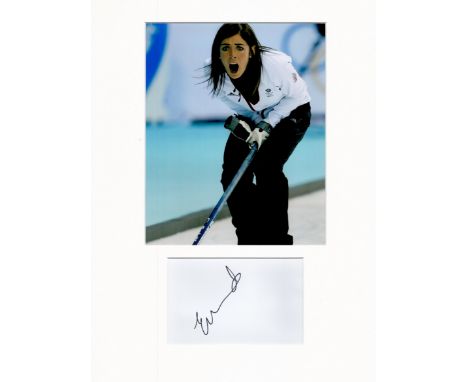 Winter Olympics Eve Muirhead 16x12 overall mounted signature piece. Good condition. All autographs come with a Certificate of