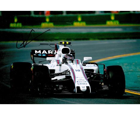 Motor Racing Lance Stroll signed Williams Formula One 12x8 colour photo. Lance Strulovitch, (born 29 October 1998) better kno