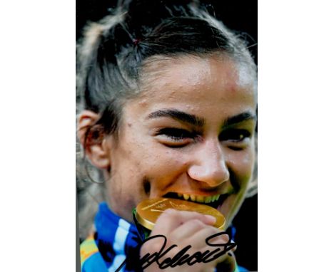 Olympics Majinda Kelmendi signed 6x4 colour photo Gold medallist in the womens 52kg Judo event at the 2016 Games. Good condit