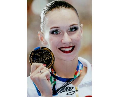 Olympics Natalie Ishchenko signed 6x4 colour photo 5 times gold medallist in the Duet and Team Synchronised Swimming event at