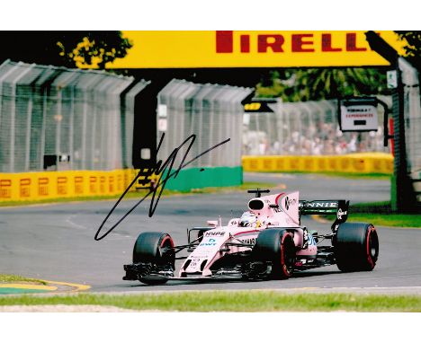 Motor Racing Sergio Perez signed Force India Formula One 12x8 colour photo. Sergio Michel Pérez Mendoza ( born 26 January 199