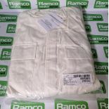 37x British Forces coveralls - White & off white - mixed types - mixed sizes - see description