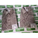 10x British Army Short sleeved shirts - womens - Stone - sizes 39/112 - NSN 8410-99-869-5792