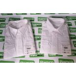 10x Shirt mans white - short sleeve - 45 collar - NSN 8405-99-869-0130