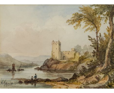 Charles Ward (British 1806-1869): Scottish Castle, watercolour unsigned 10cm x 14cmProvenance: with F R Meatyard, Museum St.,