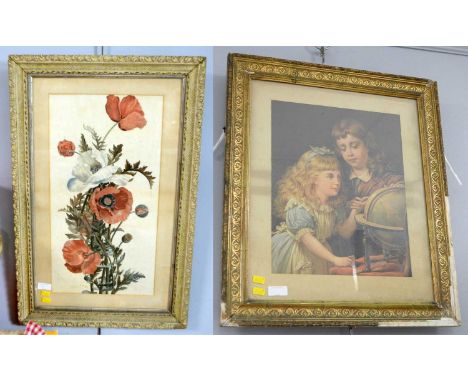 20th Century British School - Poppies, signed monogram ‘C.A. McG’, watercolour on paper, 27 x 51cms high, in frame; together 