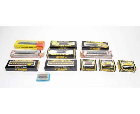 A selection of N-Gauge model railway by Graham Farnish, Hornby Minitricks, Lima and others, including a locomotive and tender
