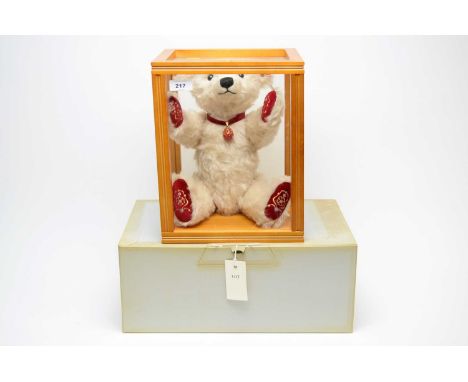 A Steiff ‘Nicholas’ Faberge inspired teddy bear, in display case, with box.