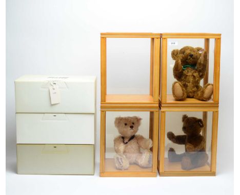 Three Steiff teddy bears, including: a Steiff Queen Elizabeth II teddy bear; a Steiff limited edition The Worlds First Teddy 