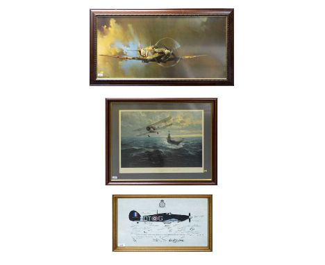 Gerald Coulson – ‘To Sink the Bismarck’, signed in pencil, colour print, limited edition 320/500, in frame, 85 x 72cms high o