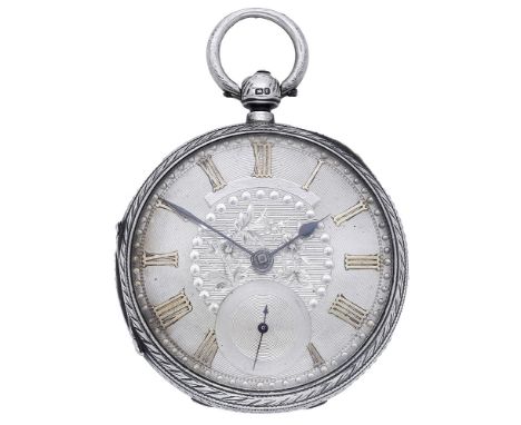 English. A silver consular cased watch, 1899. Movement: gilt full plate, lever escapement, signed ‘Chronometer maker to the A