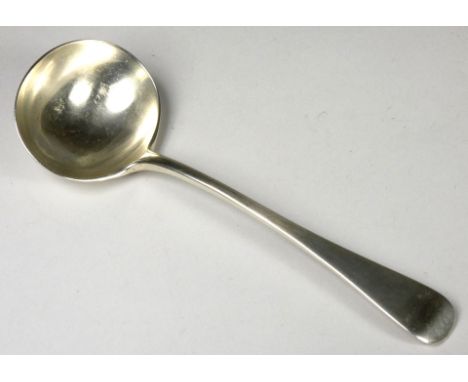 A Victorian silver Old English pattern gravy ladle, London 1901, 70gm