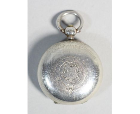 A Victorian silver sovereign case, Birmingham 1897, engine turned decoration, 29gm 