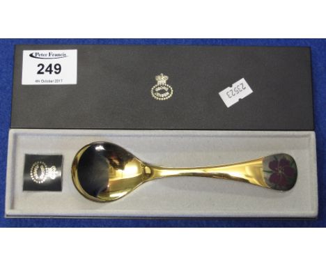 Cased George Jensen presentation 1974 collectors spoon in box, stamped: sterling, Denmark.(B.P. 24% incl. VAT)
