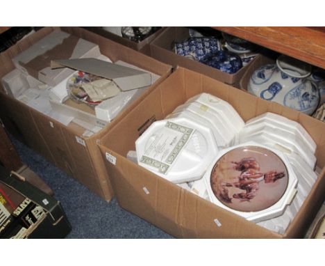Two boxes of boxed collectors plates by Franklin Mint, Royal Worcester World of Bears etc. (2)(B.P. 24% incl. VAT)