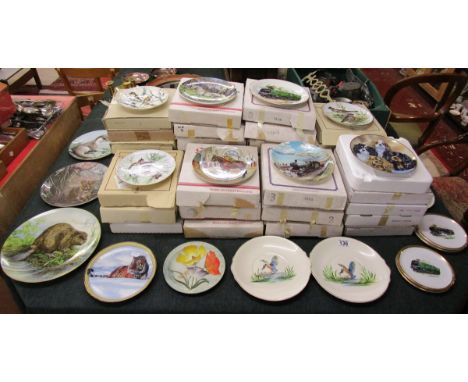 Large collection of picture plates to include Spode