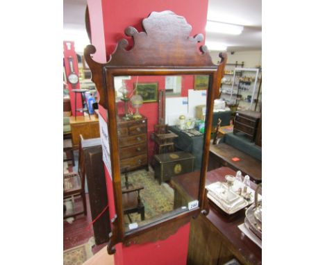 Chinese Chippendale style walnut mirror