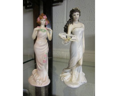 2 Royal Worcester figurines - 'A New Dawn' & 'Rose'