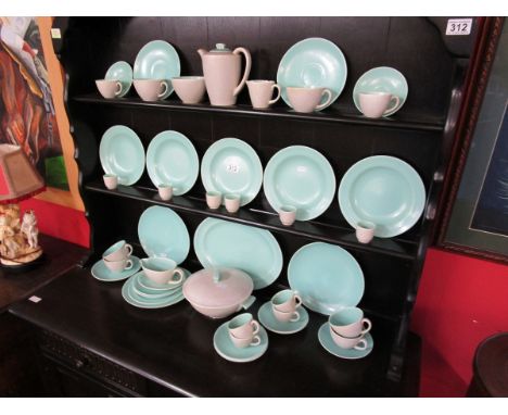 2 tone Poole pottery part tea service