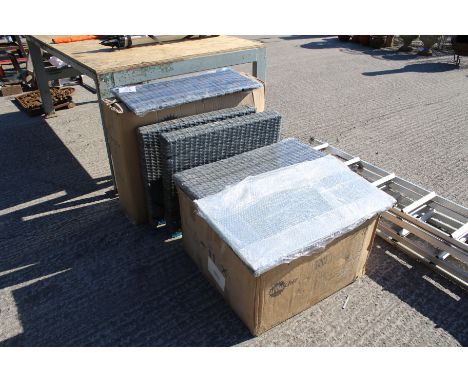 A Knightsbridge rattan sofa set. Flat packed in two original boxes, in grey. 