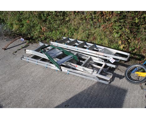 A collection of six metal step ladders. Noting Beldrey and others, max H190cm.