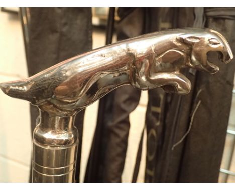Jaguar handled walking stick