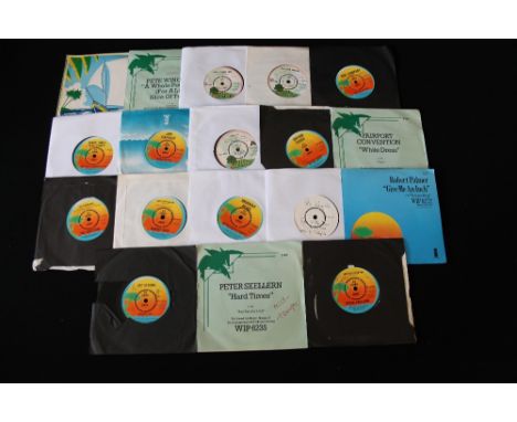 ISLAND DJ COPIES - Interesting collection of 19 x DJ copy only 7" singles. Artists/titles to include Island Disco Sampler (IE