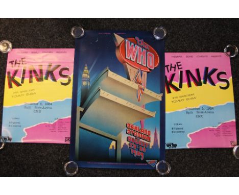 THE WHO/THE KINKS - an original The Who at Oakland Stadium August 29-30th 1989 poster in excellent condition. Item no. BGP#32