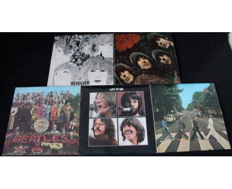 THE BEATLES - Nice pack of 5 x early issue LP's. Titles are Sgt. Pepper's (1st mono wide spine issue PMC 7027 w/inner and cut