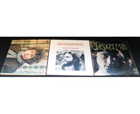 THE DOORS/BOB DYLAN - 3 x early pressing albums. Titles are The Doors - S/T (Elektra stereo 1st orange label/black text EKS 7