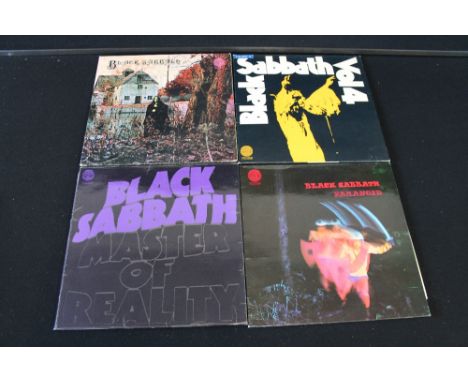 BLACK SABBATH - Great selection of 4 x early pressing LP's. Titles are S/T 1st UK pressing (Philips Record Product/large swir