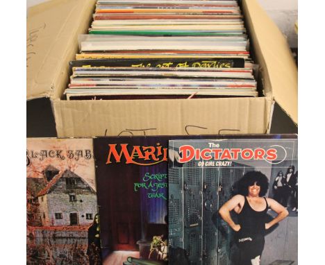 ROCK/POP - Large and diverse collection of over 100 x LP's and 12" singles. Artists/titles to include Black Sabbath - S/T (1s