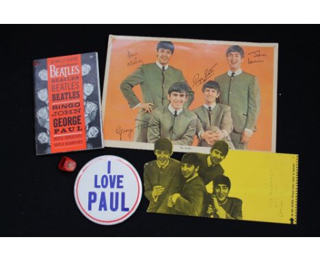 THE BEATLES - a selection of The Beatles memorabilia to include an Indianapolis Fairgrounds Concert ticket stub from Septembe