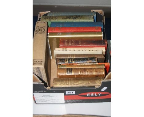 A BOX OF BOOKS, to include 'Black's Pictuesque Guide to Wales', 1856, Radford, 'A History of Burton Grammer School', 1973, 'S