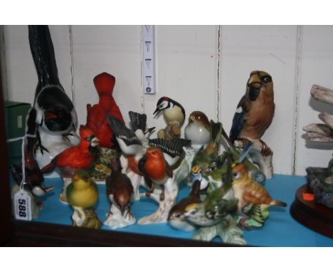 VARIOUS BIRD ORNAMENTS, to include USSR, Goebel, Worcester etc (17)