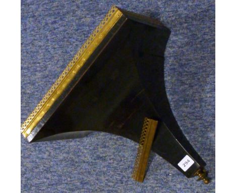 A 19th century ebonised and gilt metal mounted Bracket Clock Bracket, the pierced three-quarter gilt metal gallery engraved w